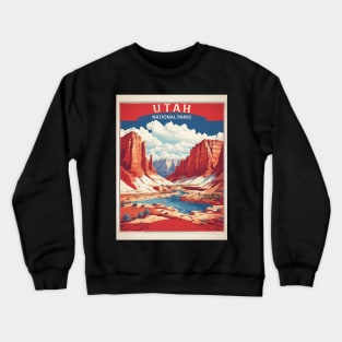 Utah  United States of America Tourism Vintage Poster Crewneck Sweatshirt